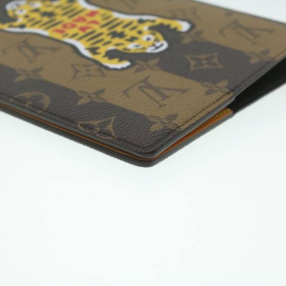 LOUIS VUITTON Stripe NIGO Quverture Carnet Cover Brown Black GI0720 Auth 38082A - Picture 16 of 16